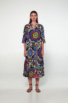 Vamp-Caftan imprimat cu maneci scurte,20404 Tatuum