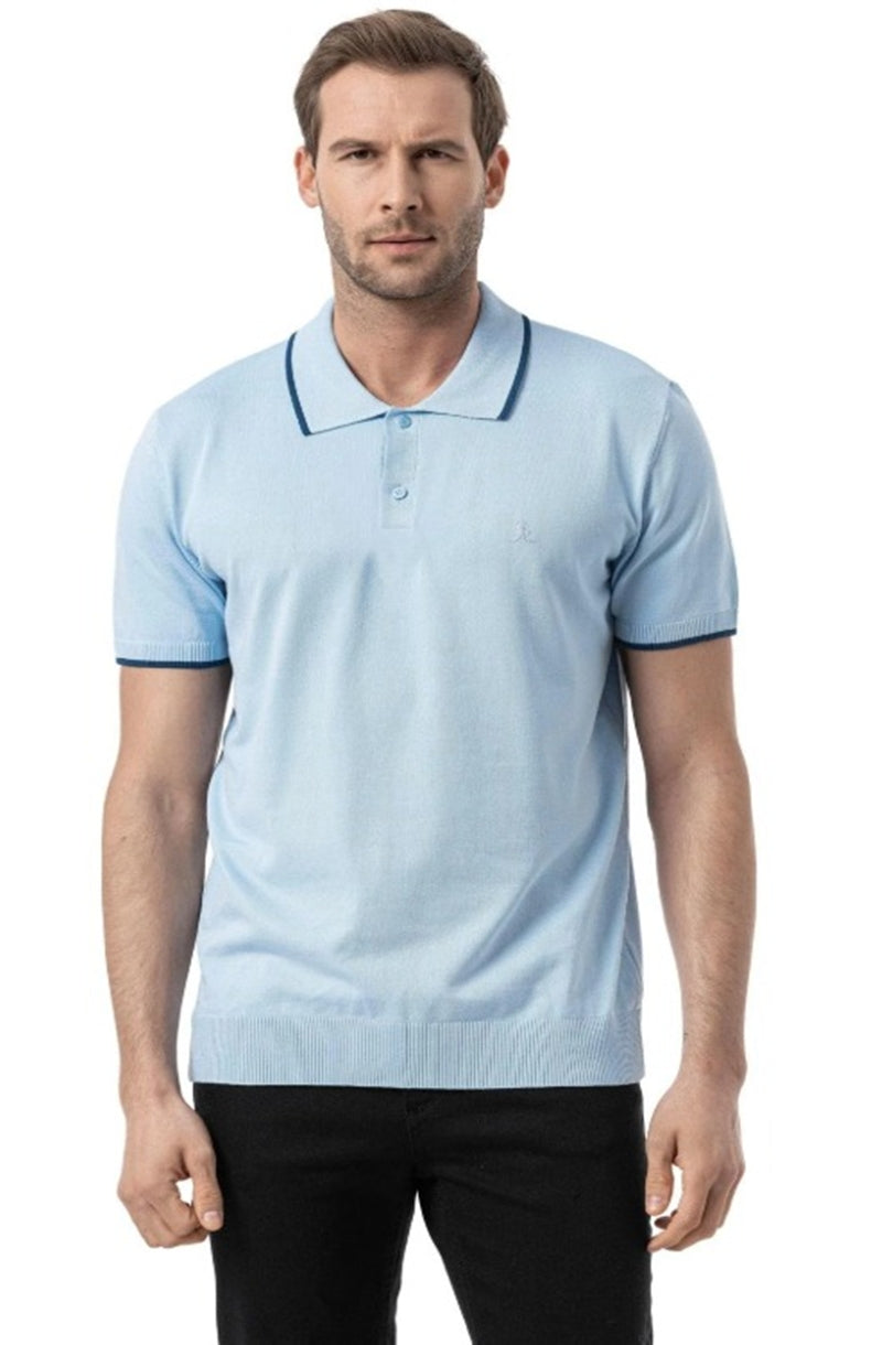 Bluza dama Rugatchi, tricou polo, blue ciel, B20002 Tatuum